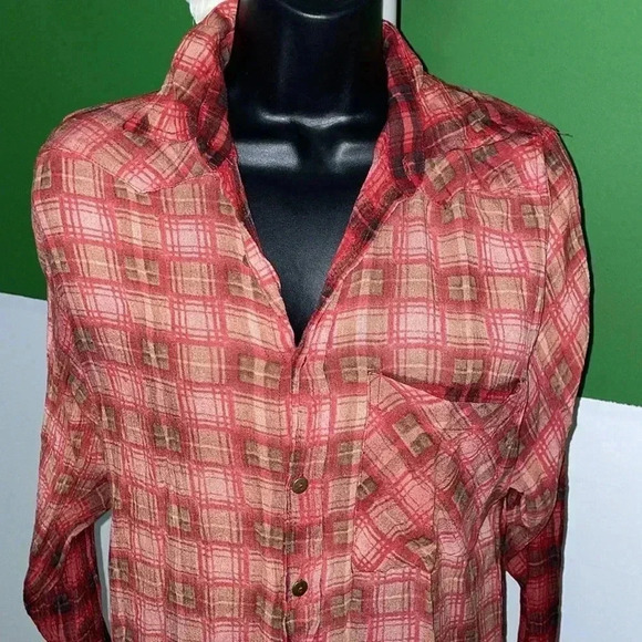 Free People Rustic Plaid Tunic- XSmall/Small - Picture 2 of 8